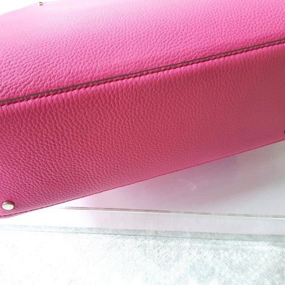 NWT Kate Spade pink leather medium satchel handbag - Picture 4 of 8